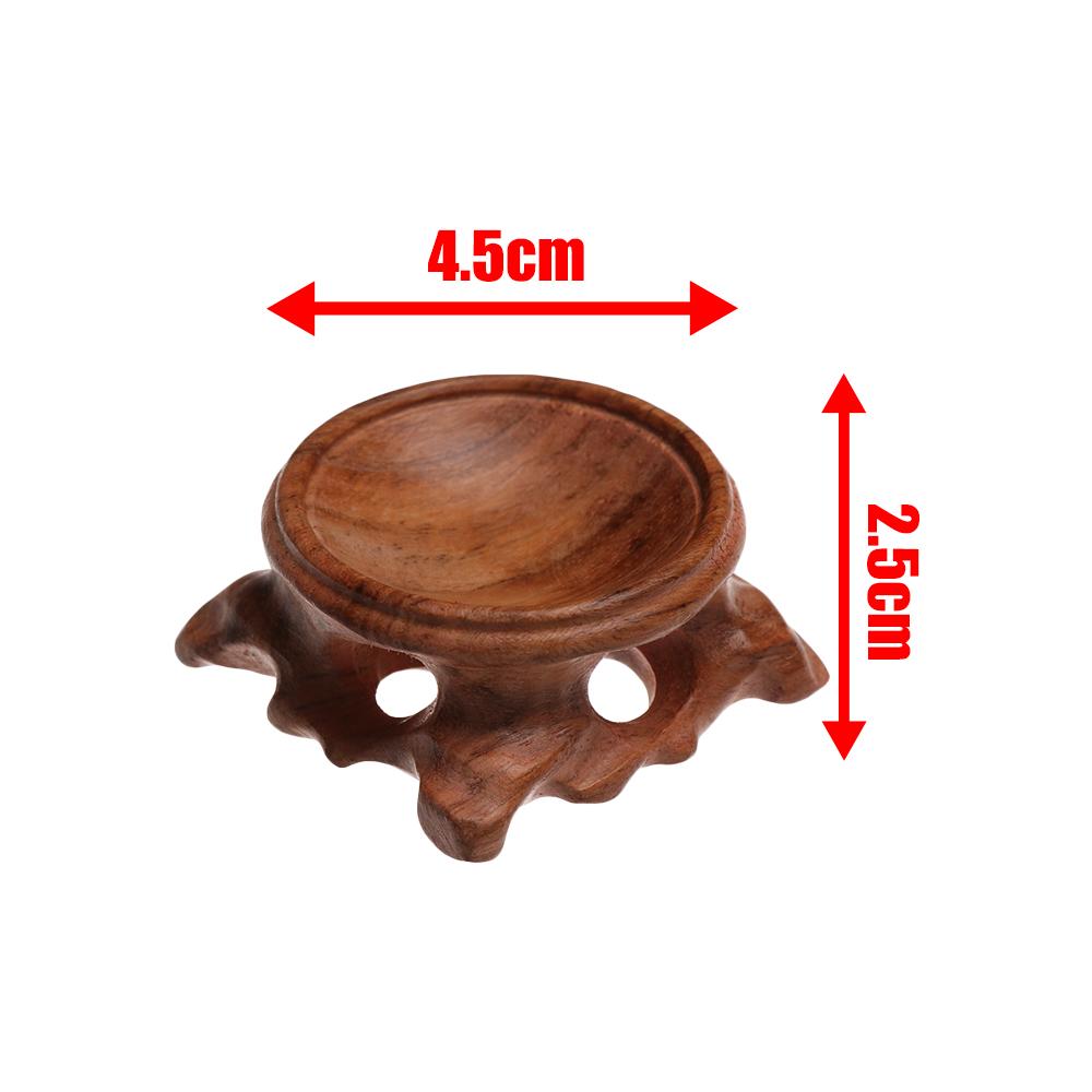 1 pz. Base per statuetta in cristallo con sfera, artigianato, ornamenti da tavolo, oggetti di scena per fotografia, supporto per pietra a sfera, supporto in legno