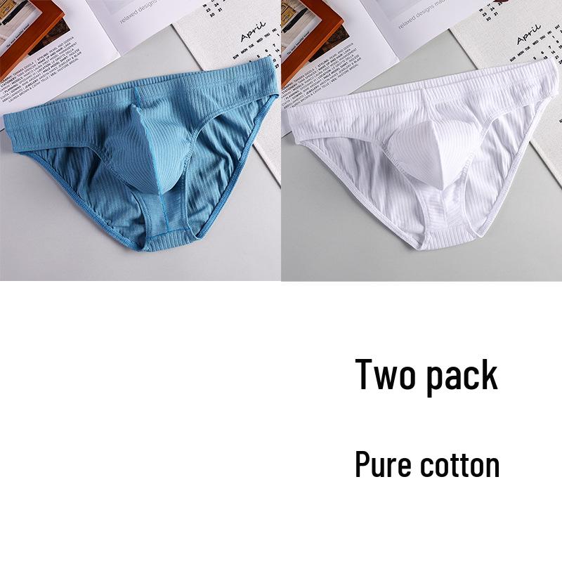 Herren Reine Baumwolle Atmungsaktive Gerippte Slips - Jugend U-Beule Sexy High-End Shorts