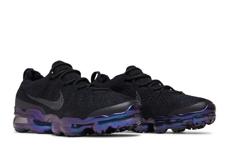 Women's Sneakers Nike Air Vapormax 2023 Flyknit Black Iridescent (Women's) Black/Metallic Silver/Multi-Color