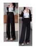 Women's High-Waist Casual Straight-Leg Suit Pants - Versatile Spring/Autumn Style