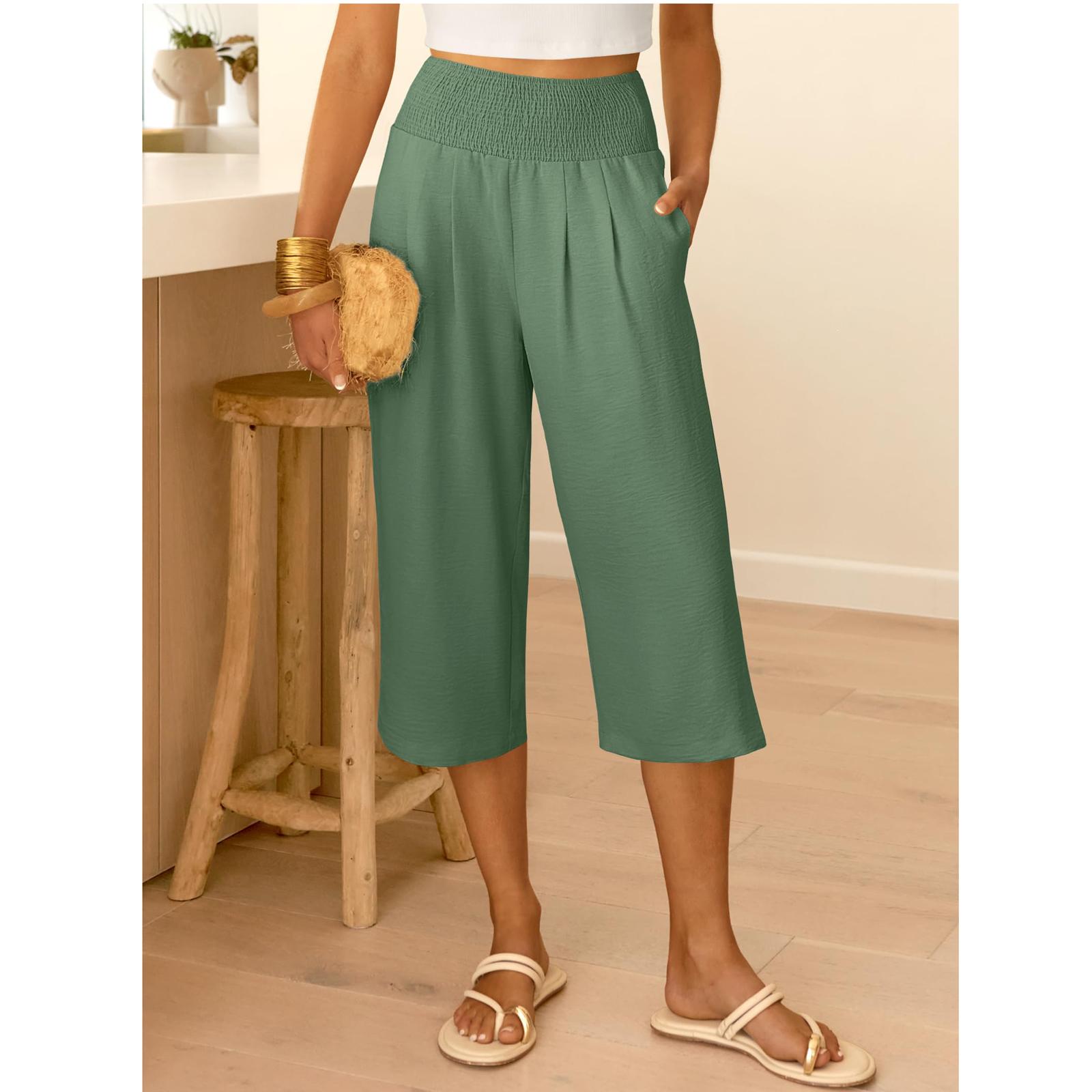 Women s Casual And Fashionable Color Loose Pants With Pocketes S