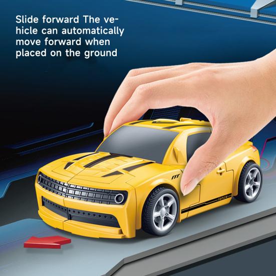 Copii Transformă Robot Mașină Jucărie Acționare inerțială Model de vehicul de transformare Deformare Mașină Figurină de acțiune Jucărie Copii mici Băieți Fete Cadou de aniversare