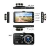 Neuer 4-Zoll-Fahrtenrekorder, Vorne- und Hinten-Kamera, Auto-Videorecorder, Auto-Blackbox, Full HD 1080P, Nachtsicht mit Touchscreen