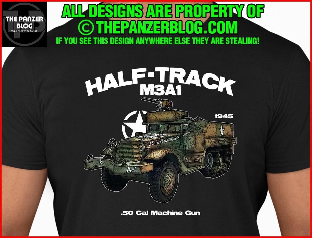 M3A1 Half-Track T-Shirt WWII US Tank Armored Vehicle Unisex T-Shirt XXL