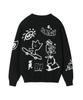 WACKY WILLY Jacquard Pullover Knit Black