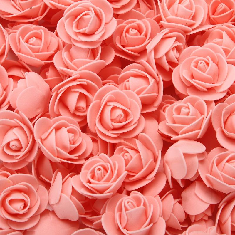 Uflower 100Pcs Artificial Foam Rose Flowers Head PE Fake Flower for Wedding Party Home Dceor DIY Bear Rose Valentines Day Gifts