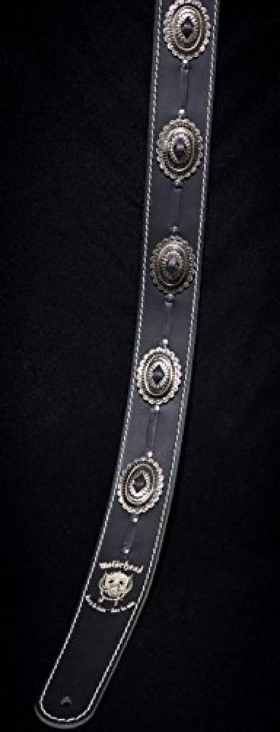Richter Straps Motorhead Silver Guitar Strap #1565 Black/Old
