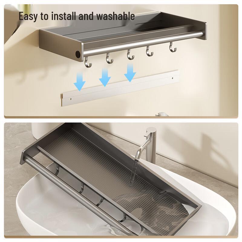 Space Aluminum Bathroom Shelf