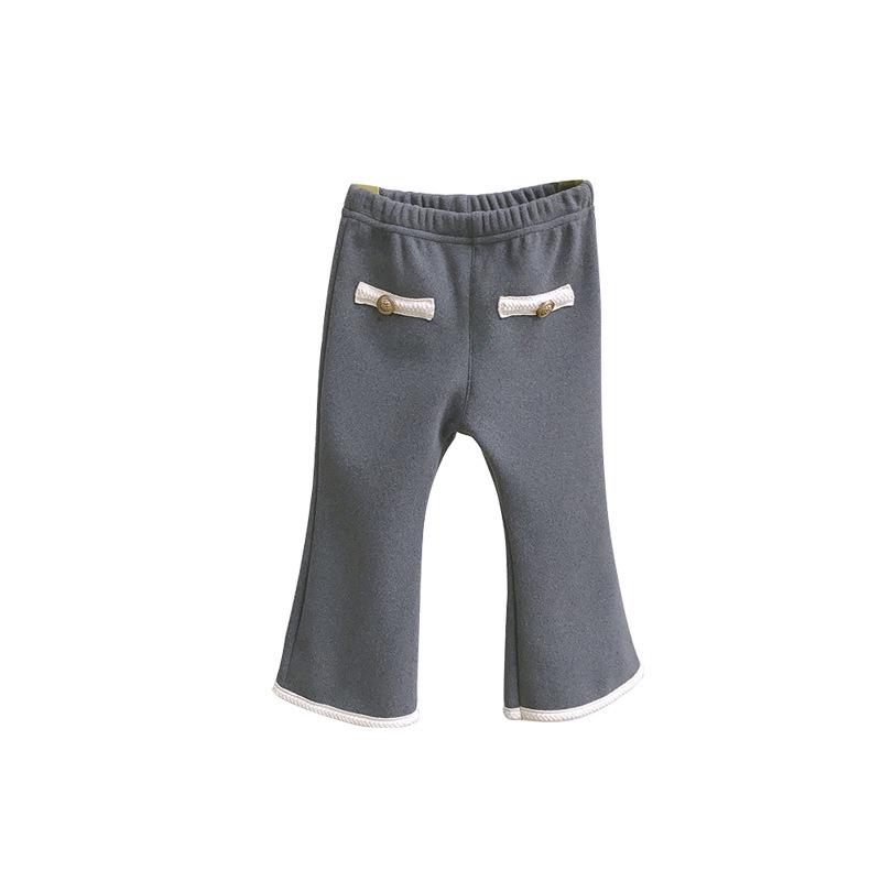 New Style Fleece-Lined Winter Leggings for Girls - Warm, Casual Long Pants WE576