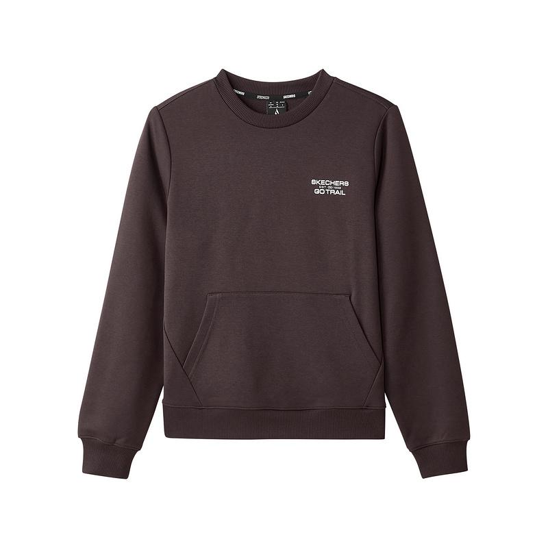 Skechers Outdoor Series Printed Crew Neck Pullover Sweatshirt Women sweatshirt Cocoa-Berry L424W008-04AV L