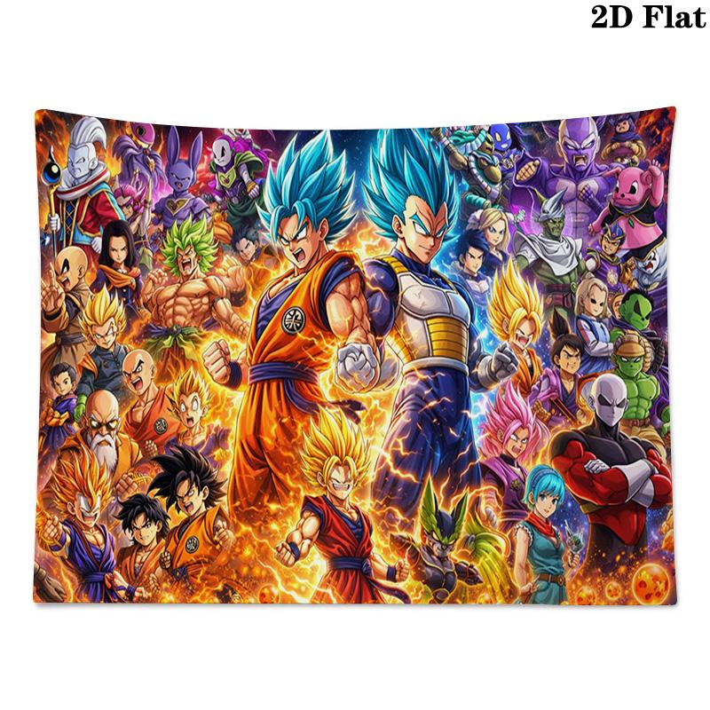 Anime Dragon Ball Sieninė gobelenas Estetiškas sieninis kabinamas Spausdintas audinio pledas Dekoratyviniai gobelenai Miegamojo Svetainės Namų Dekoras