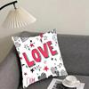 Kiss Love Heart Graffiti Cushion Cover Elegant Comfort Pillowcase Sofa Bed Doublesided Printed Invisible Zipper Home Decor