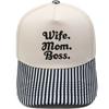Wife mom Boss Truck Driver Hat Embroidery Color Matching Baseball Cap Male Female Casual Retro Hat