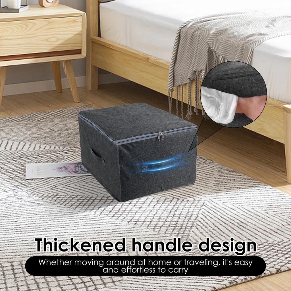 3 Pcs Extremely Large Clothes Storage Bin Foldable Quilt Pants Sweater Organizer Box Bedroom Closet Wardrobe Organizer