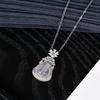 S925 Sterling Silver Rose Quartz Buddha Pendant Necklace - Chinese Style, Light Luxury, High-End Clavicle Chain X145