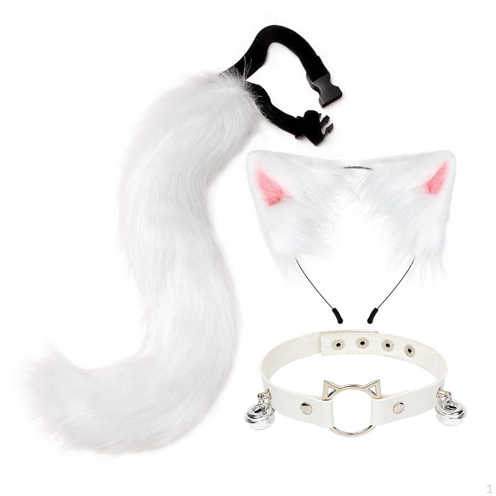 Ears and Tail Set - Perfect for Cosplay Halloween Fun!
