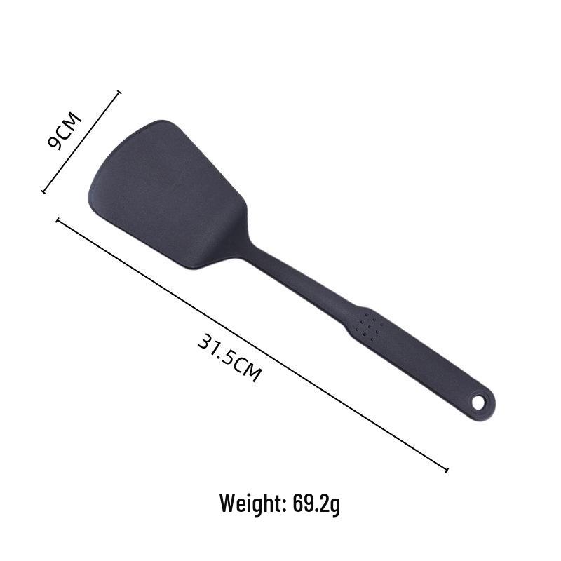 7-Piece High-Temp Non-Stick Kitchenware Set: Pan, Spoon, Colander, Spatula, Steak Scissors, Stir-Fry Spatula.