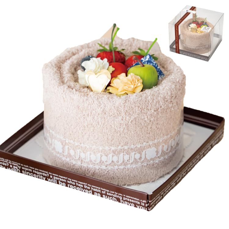 

Towel Cake, Senshu Fruit Birthday Cake, Gift, Made in Japan (Beige, No Badge)