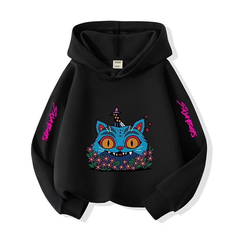 2025 Popular Kpop Christmas Casual Children's Hooded Sweatshirt Korean Wave Style Limited Edition Witch Hunting Fan Essential Girl Top