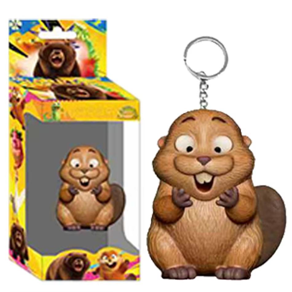 Disponibile Portachiavi Serie Piano di Trasformazione del Castoro Figura Hoppers Action Figure Modello di Film Giocattoli Regalo per Bambini Decorazione Zaino