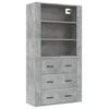 VidaXL Highboard Concrete Grey Engineered Wood 3185395