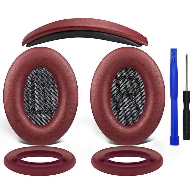 

SOULWIT ear pads + headband ear pad cover Bose QuietComfort 35 QC35, QC35 ii Over-Ear headset for exchange kit headphone replacement pad Prevention of