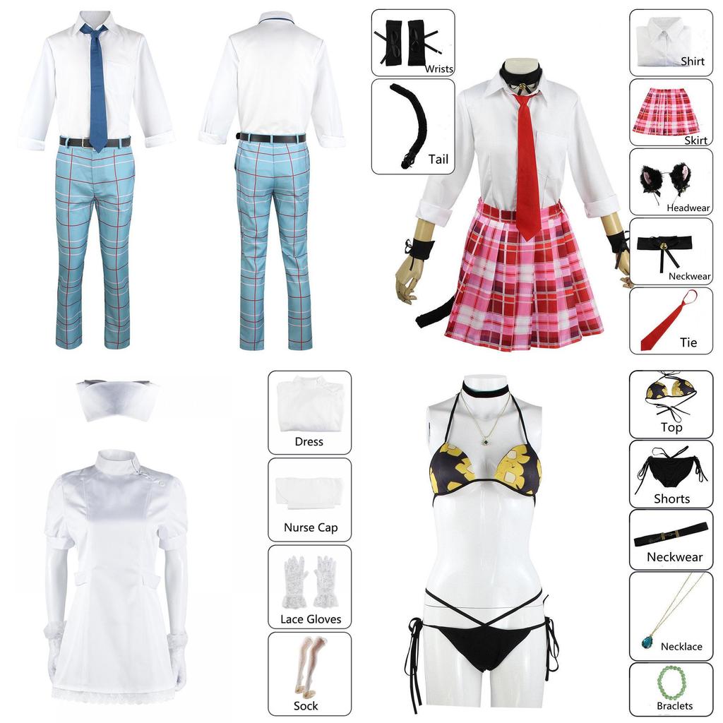 My Dress-up Darling Wakana Gojo Cosplay Costume For Anime Fans Pure Lovely Marin Swimsuit Nurse Outfit Catgirl Gift