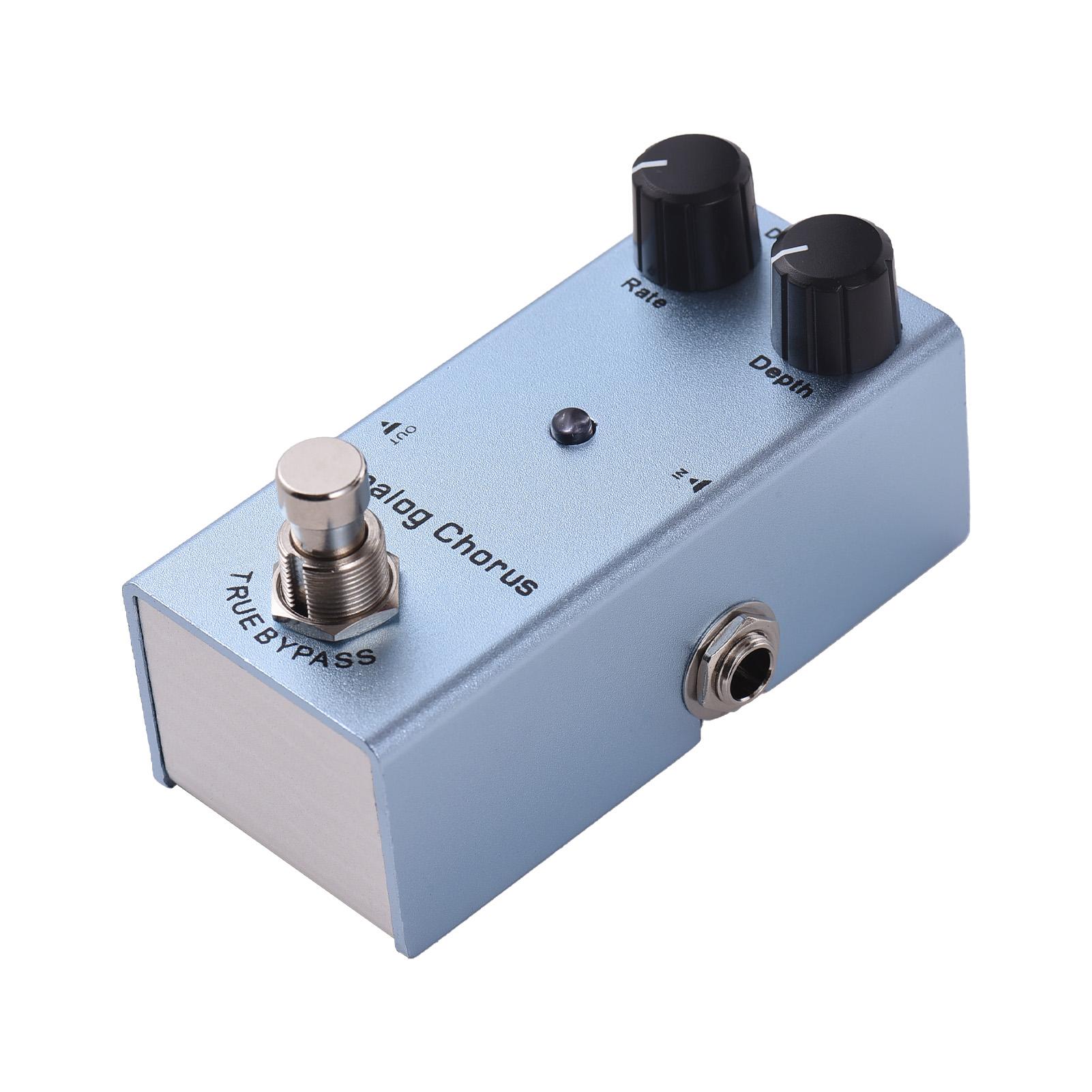 Analógový Chorus Gitarový Efektový Pedál Ovládacie Gombíky Rate Depth DC 9V 6.35mm Vstupný Výstupný Rozhranie Elektrická Gitara Analógový