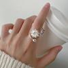 925 Silver Lotus Flower Adjustable Rings For Women Wedding Engagement Luxury Jewelry Accessories Jewellery