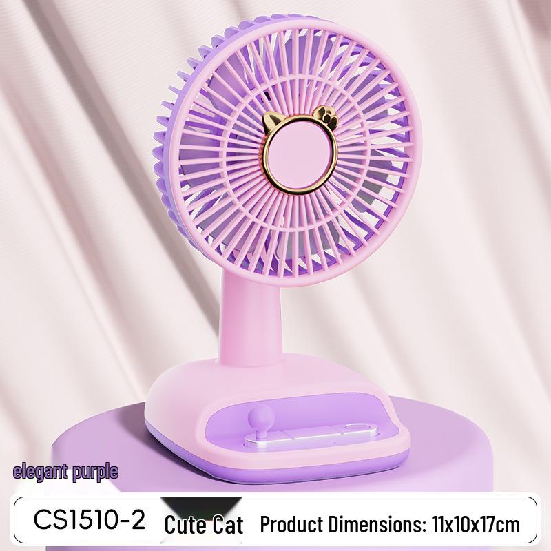 Mini Cartoon USB Desk Fan - Colorful Summer Office & Student Gift