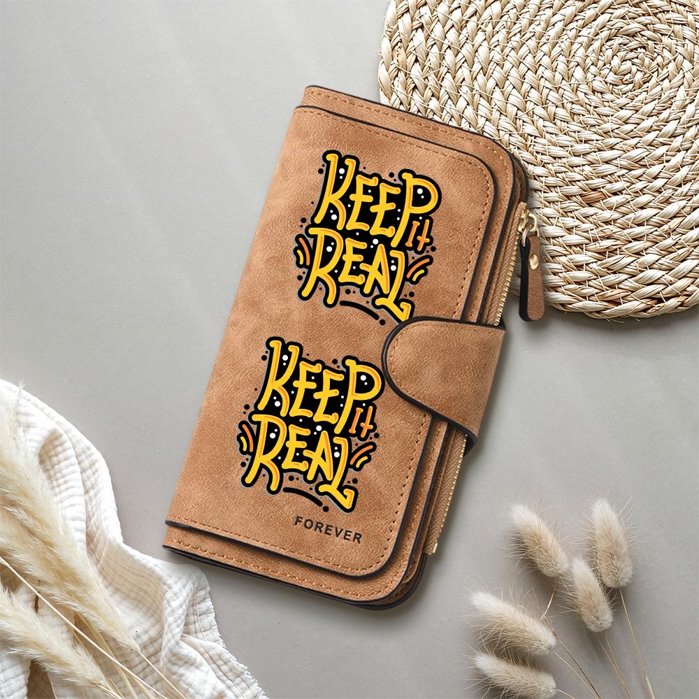 Stylish Graffiti Long Wallet Trendy Casual PU Leather Large Capacity Card Holder