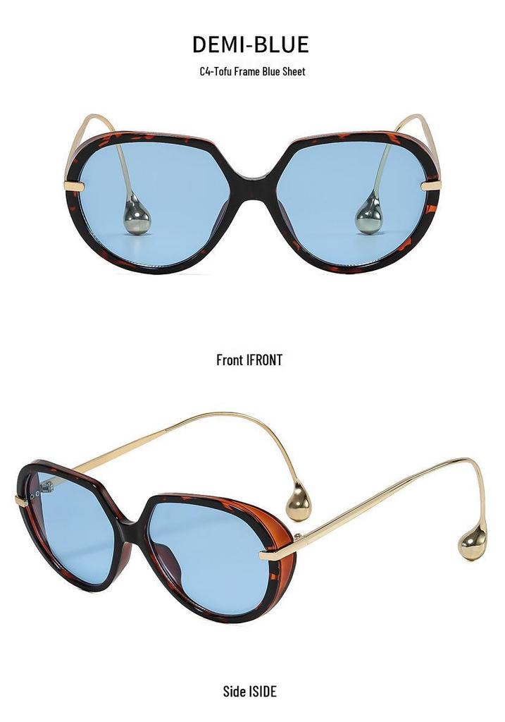 Women's Oversized Retro Sunglasses - UV Protection, Face Slimming, High-End Style
