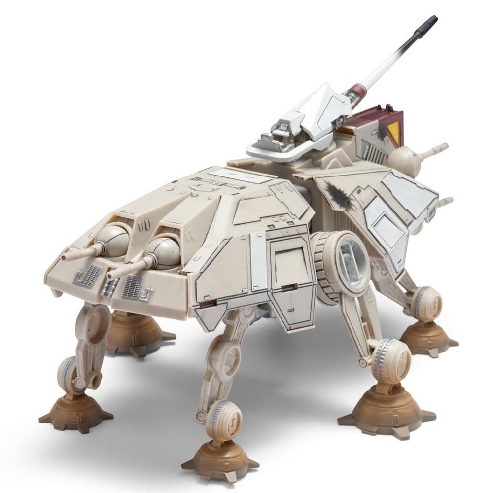 Jazwares Star Wars Micro Galaxy Squadron AT-TE 9-inch 6-Leg Vehicle with 2.5-inch Speeder and Microfigure Accessories
