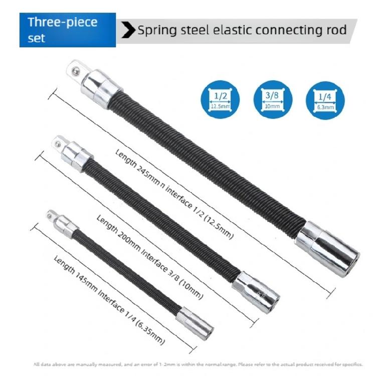 1/4 3/8 1/2inch Drive Socket Extension Rod Electric Wrench Flexible Shaft Hand Tool Home Replacement Set Spring Sleeve