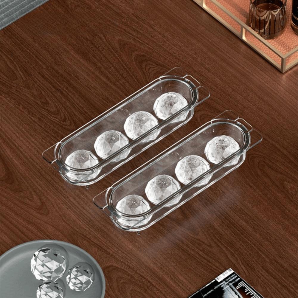 Freezer Safe Ice Cube Tray Reusable Design Ice Ball Mold Odorless Ball Shaped Ice Mold  Home Use