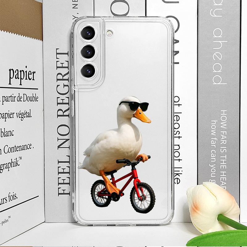 Funny Cartoon Fighting Duck Chicken Transparent Phone Case for Vivo 50 Lite V30 V27 V25 V23 Pro Y36 Y29 Y76 Y75 Y100 Soft Cover