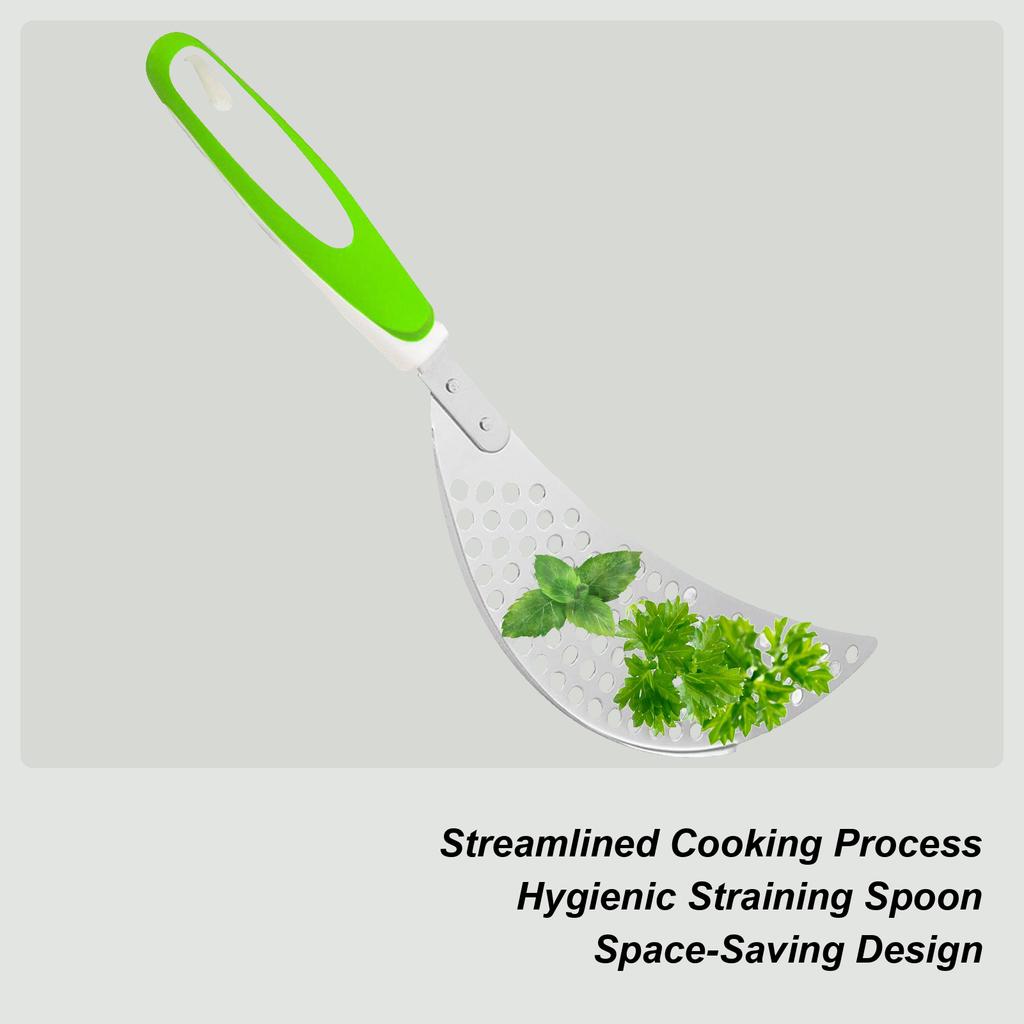 Skimmer Spoon Stainless Steel Skimmer Scoop Dishwasher Safe Drainer Draining Tool For Cooking Frying Kitchen Restaurant Dorm