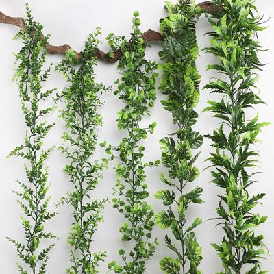Штучні зелені виноградні лози Винні виноградні лози в приміщенні, що висять на стелі, люди, штучні квіти, листя, вечірні прикраси, висять на стіні