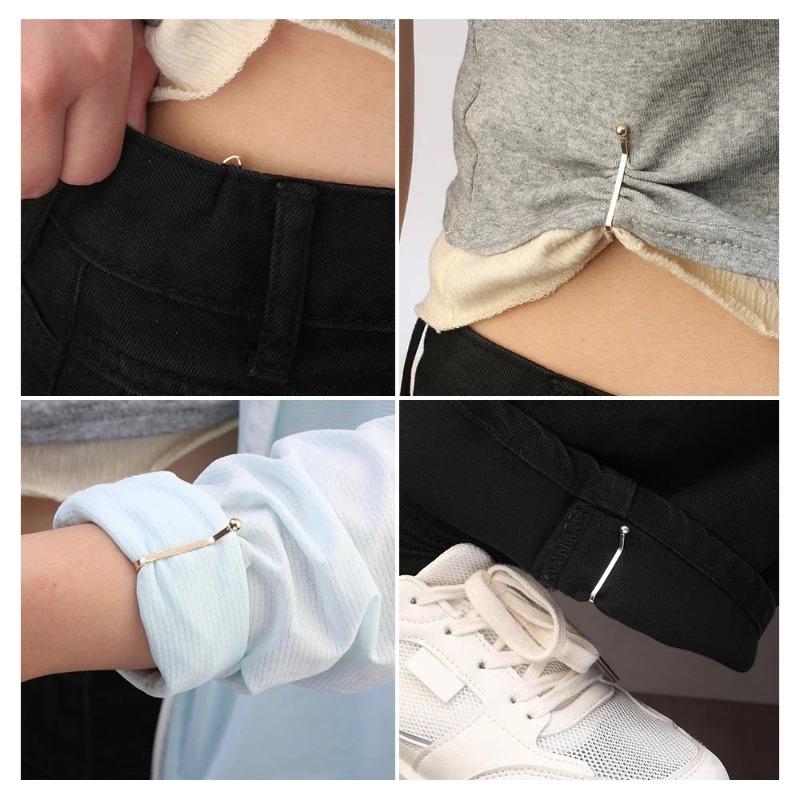 1/4/8PCS Adjustable Sleeve Clip for Pants Waist Tightening Sleeve Reduction Clip Suitable for Jeans Skirts Detachable Buckle Accessories
