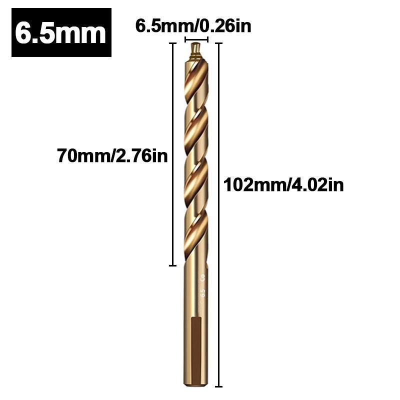 Cobalt Step Drill Bit M35 High Speed Steel Straight Shank 3-13mm HSS Twist Bit for Metal Stainless Steel Iron Drilling