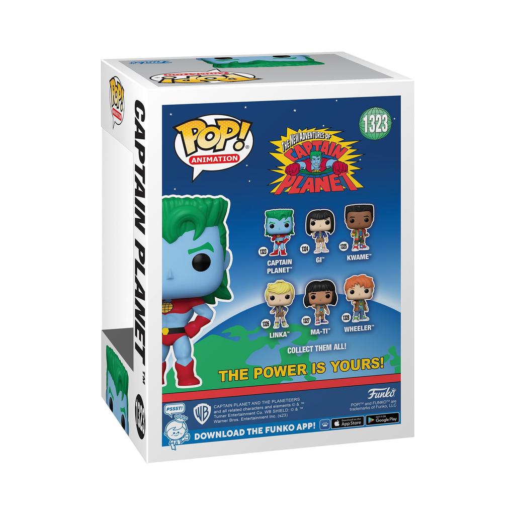Funko Captain Planet Captain Planet and Planetia Collector Vinyl Figure Gift Idea Official Product Kids Adults TV Fans Model Figure POP! Animation -