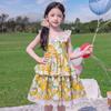 Girl's Floral Summer Princess Dress with Lace Trim, Pastoral Style, 2026 New Collection
