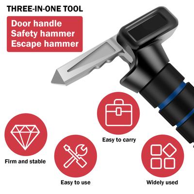 Stainless Steel Car Handle Cane Multifunctional Car Safety Hammer Three In One Portable Car Handle Assist Device Tool