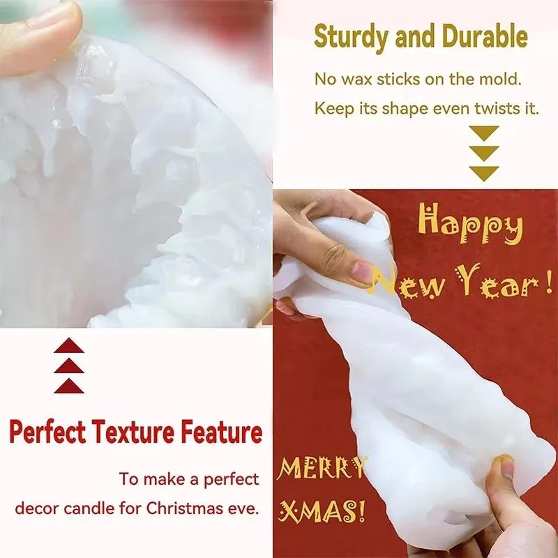 3D Christmas Tree Silicone Mold DIY Aromatherapy Candle Mold Crystal Dropper Design Small Leaf Cedar Tree Craft Decoration
