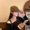 Early Autumn New Retro Forward Hat Women's Versatile Fashion Big Head Circumference Showing Face Small Hat Painter Hat