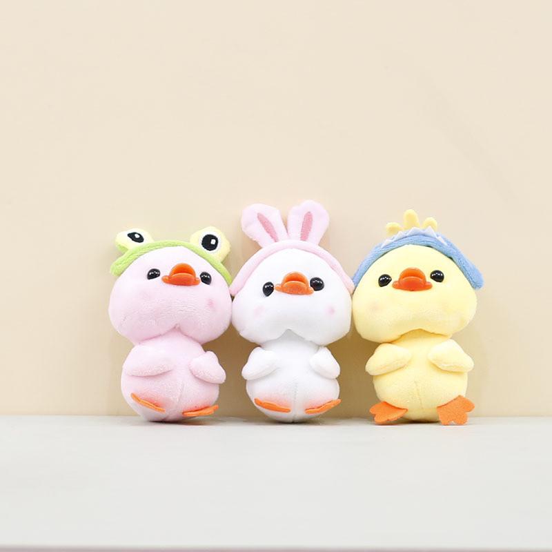 Entzückender Plüsch-Enten-Schlüsselanhänger Niedliches Gelbes Weißes Rosa Entenküken Plüschtier Accessoire