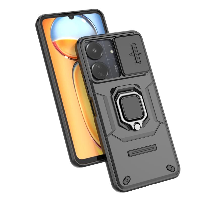 For Xiaomi Redmi 13C Case Shockproof Armor Phone Case For Xiaomi Redmi 13C 13 C Redmi13C Car Magnetic Holder Ring Back Cover
