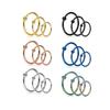 Stainless Steel Ball Hoop Earrings Nose Ring Nipple Ring Lip Stud Eyebrow Stud Navel Stud for Men Women Piercing Body Jewelry