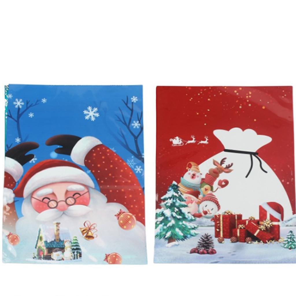 15PCS/SET Christmas Drawstring Gift Bag Party Children Kid Candy Gift Bag Aluminum Foil Box Happy New Year Xmas Eve 2026