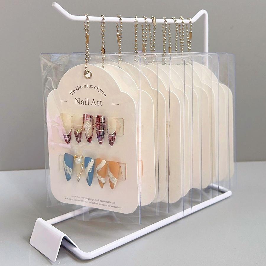 Stylish Nail Art Display Rack for Nail Color Samples and Swatches Showcase, Fan-Shaped Color Chart Stand